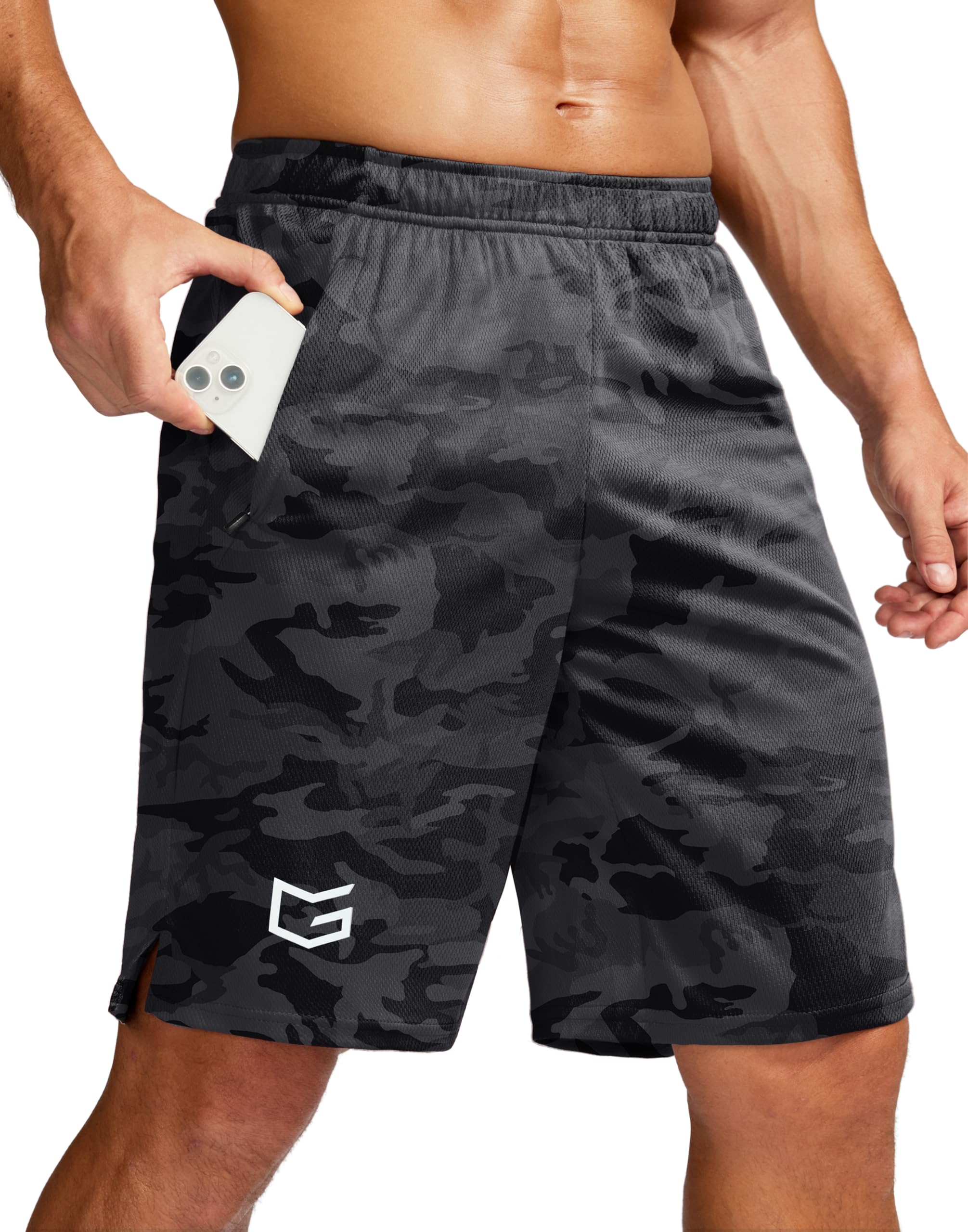 G Gradual Men's 5"/ 7"/ 9" Workout Running Shorts Quick Dry Lightweight Gym Shorts with Zip Pockets