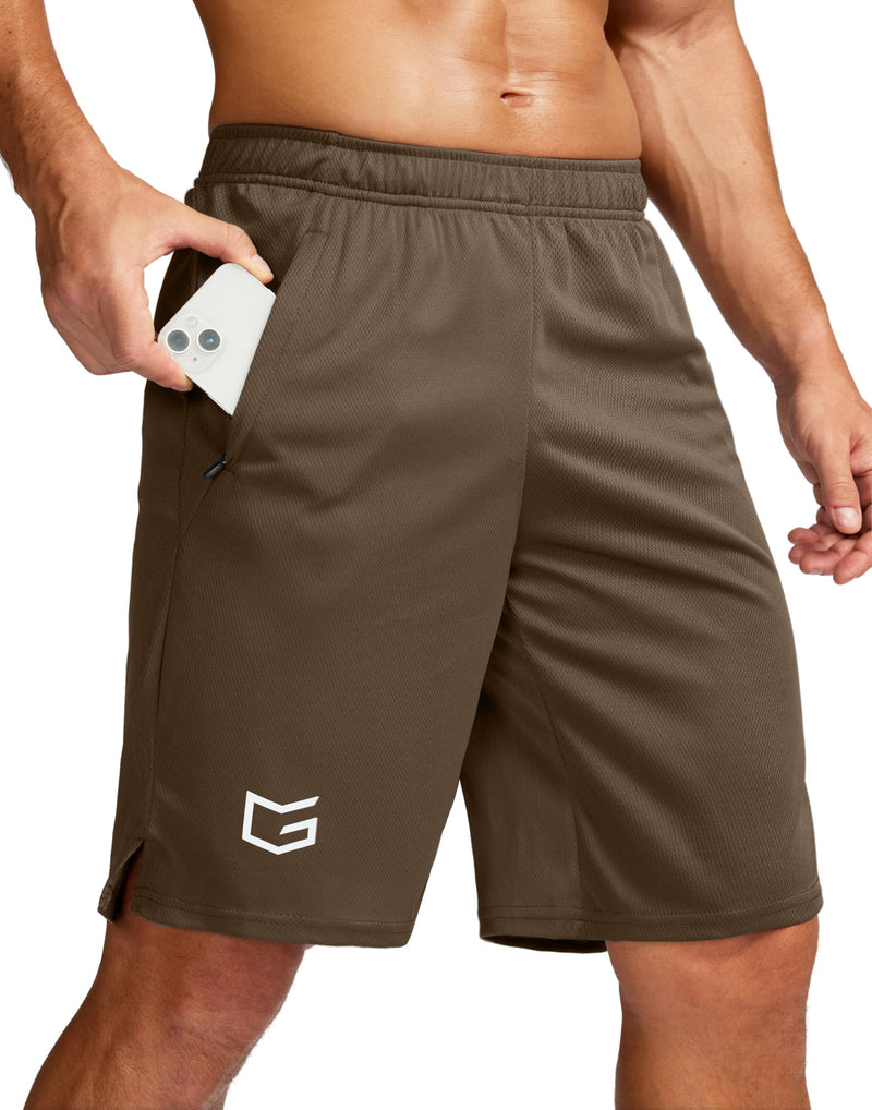 G Gradual Men's 5"/ 7"/ 9" Workout Running Shorts Quick Dry Lightweight Gym Shorts with Zip Pockets