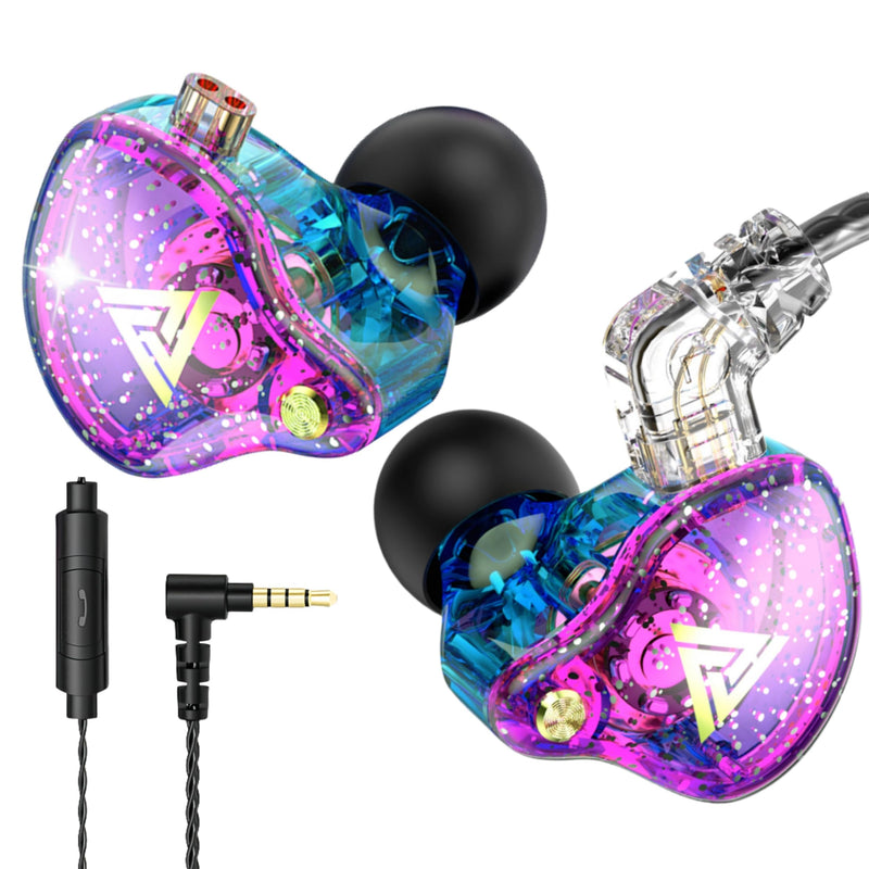 HJX QKZ AK6 Pro Wired IEM for Gaming Earbuds with MIC, in Ear Monitor Headphones, Deep Bass Sound, 1DD 11mm Dynamic Driver, IEM for Music Video Calling (Black)