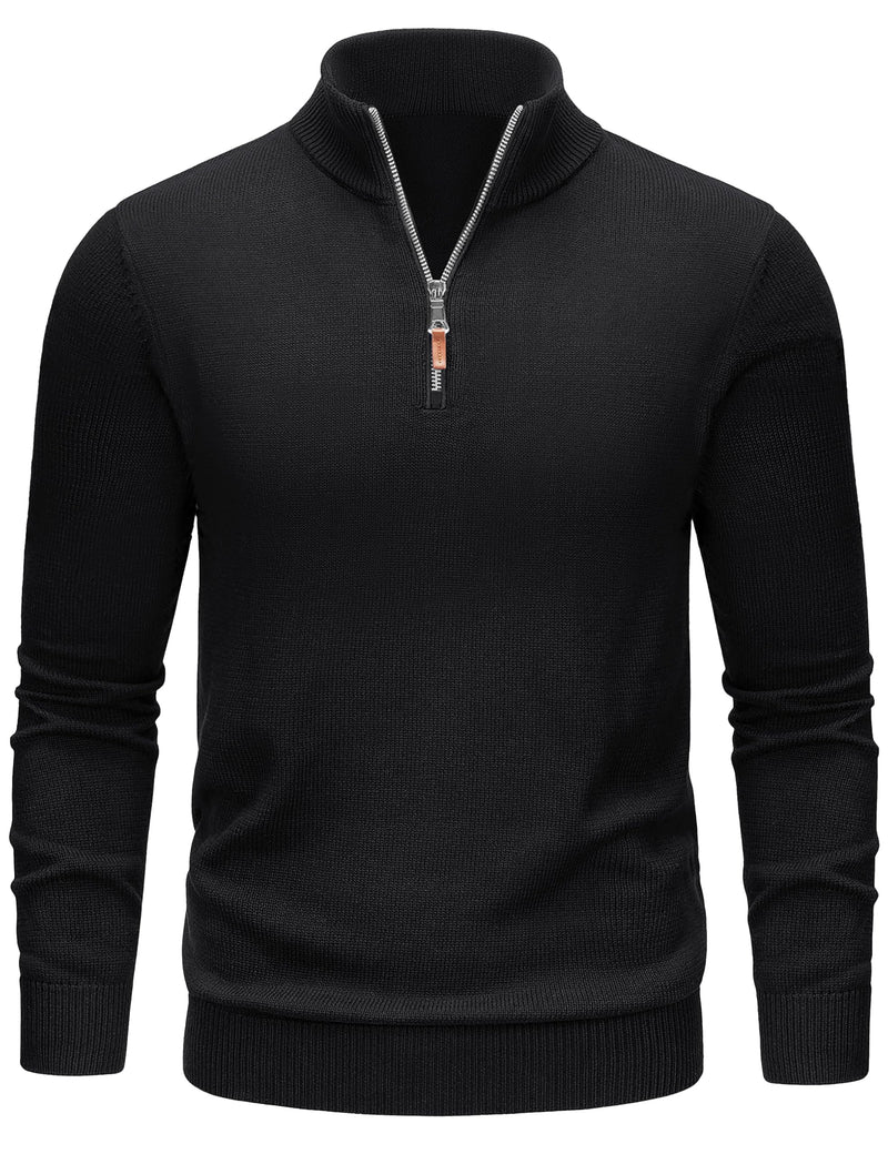 TACVASEN Men's 1/4 Zip Sweaters Cotton Casual Pullover Sweaters Knit Fall Winter Sweatshirts-45