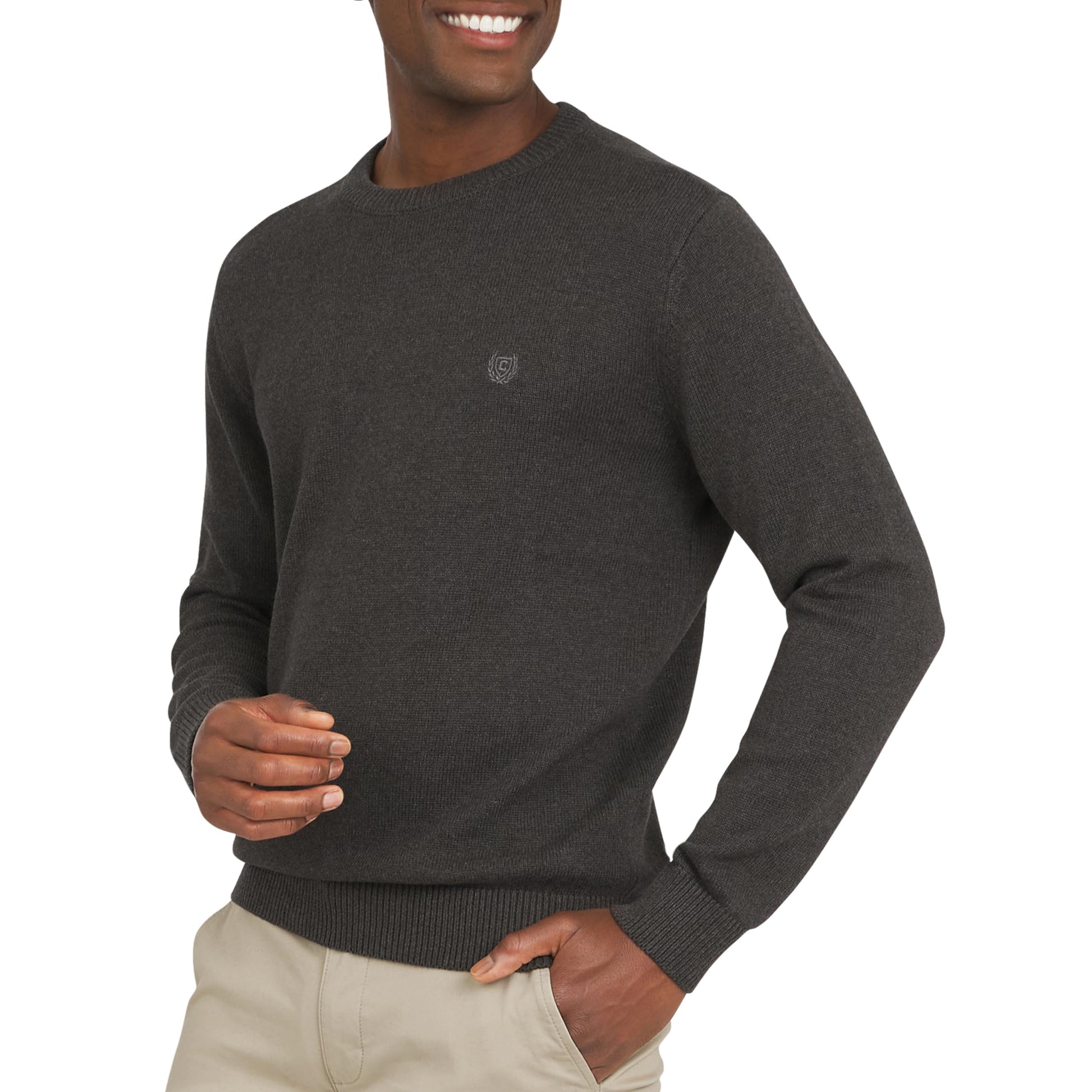 Chaps Men's Classic Fit Long Sleeve Cotton Jersey Midweight Crewneck Sweater (S-XXL)-33