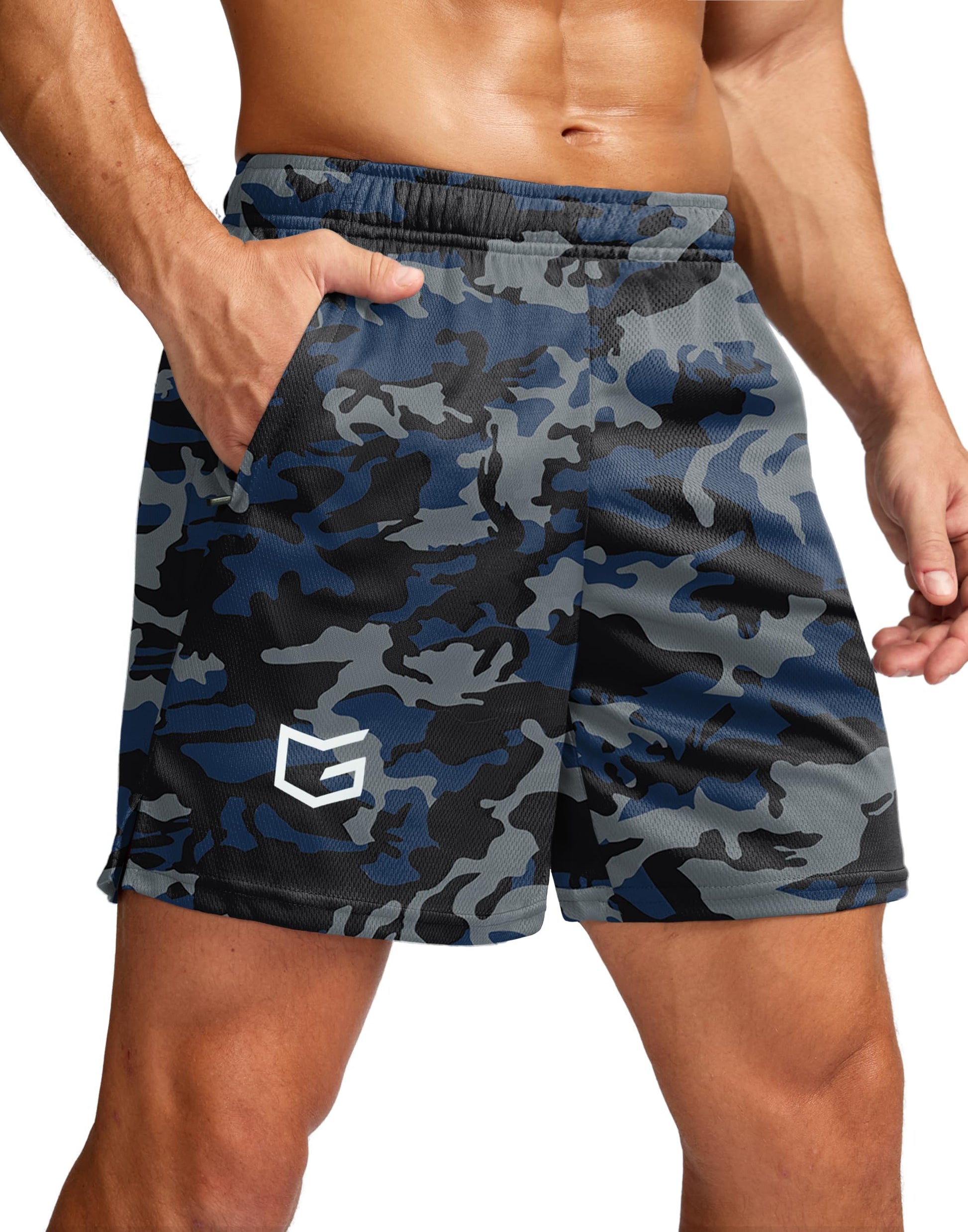 G Gradual Men's 5"/ 7"/ 9" Workout Running Shorts Quick Dry Lightweight Gym Shorts with Zip Pockets