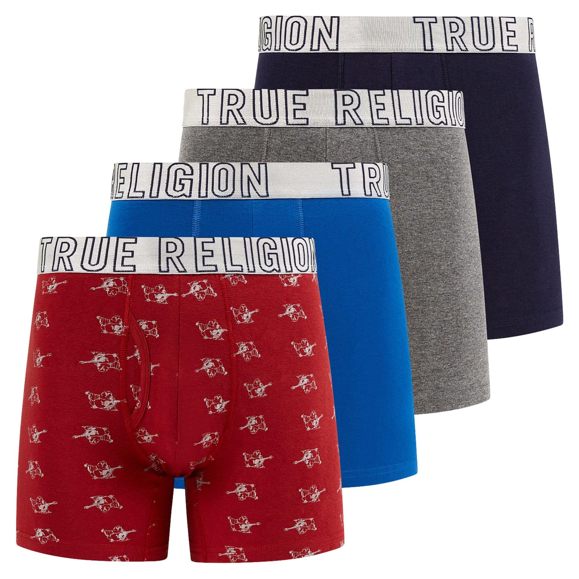True Religion Mens Boxer Briefs Cotton Stretch Underwear for Men Pack of 4-8