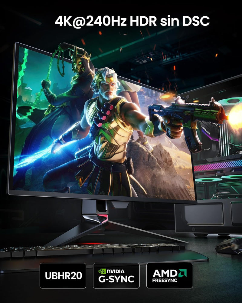 Silkland 80Gbps DisplayPort Cable 2.1 6.6FT/2M [VESA Certified], [8K@240Hz, 4K@540Hz 360Hz 240Hz] DP 2.1 Cable 16K, DP80 HDR DSC Display Port Cord Compatible FreeSync Gaming Monitor 5090 9070XT,S1334