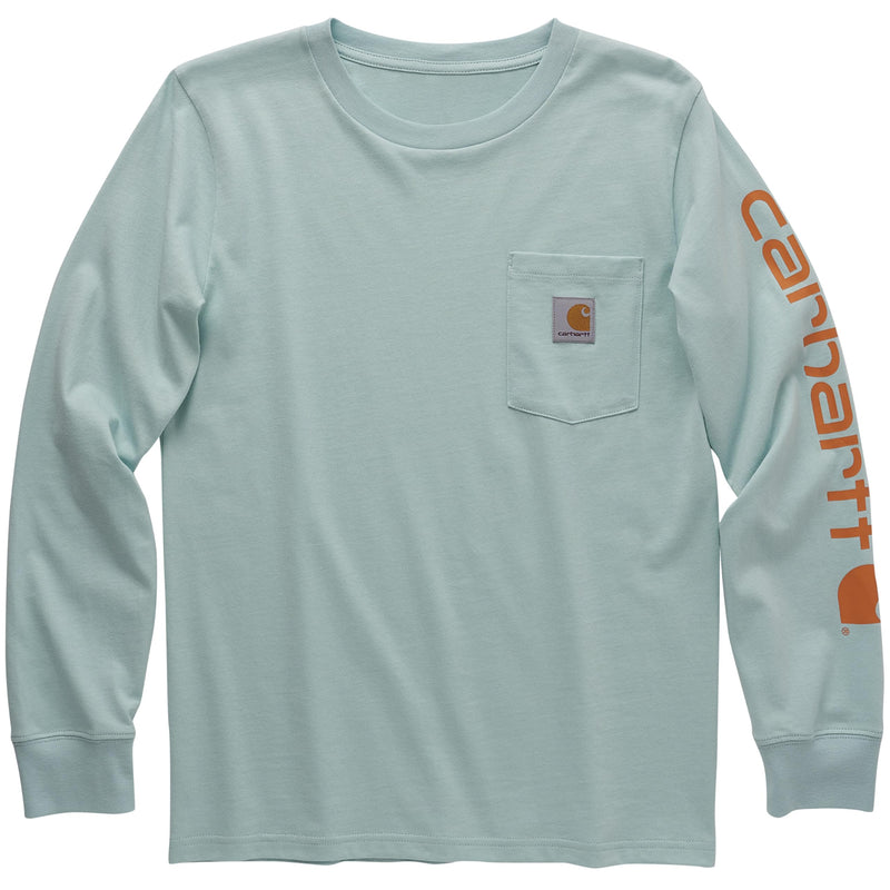 Carhartt Boys' Long-Sleeve Logo Sleeve Pocket T-Shirt