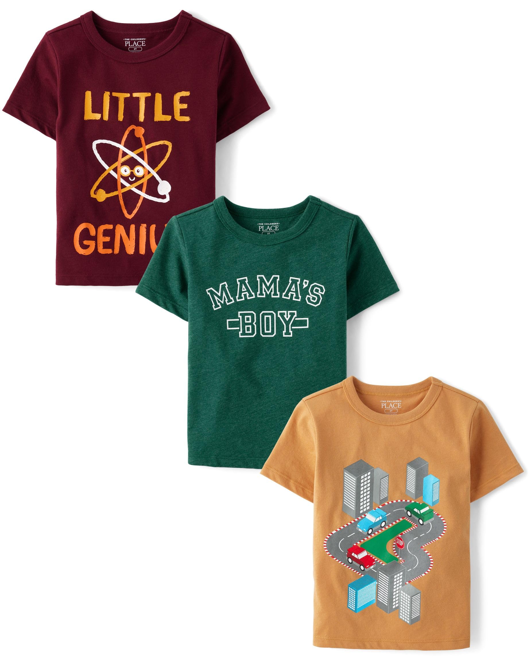 The Children's Place Baby Boys' Graphic T-Shirts (3-Pack)