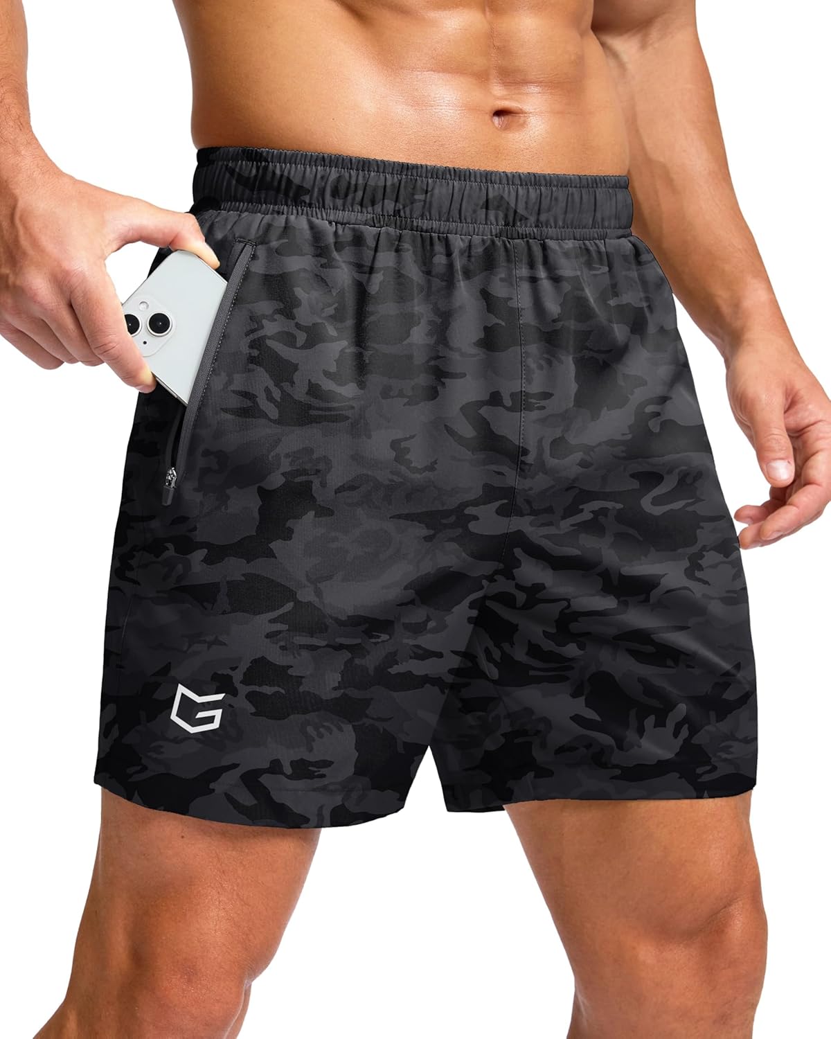 G Gradual Men's Athletic Running Shorts with Zipper Pockets Quick Dry 7"/ 5"/ 9" Workout Gym Shorts for Basketball Hiking-75