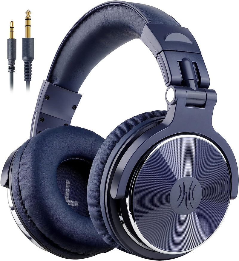 OneOdio Wired Over Ear Headphones Hi-Res Studio Monitor & Mixing DJ Stereo Headsets with 50mm Drivers and 1/4 to 3.5mm Jack for AMP Computer Recording Podcast Keyboard Guitar Laptop - Black
