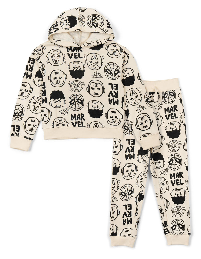 Marvel Avengers Spider-Man Fleece Pullover Hoodie and Jogger Pants Outfit Set Toddler to Big Kid Sizes (2T - 18-20)