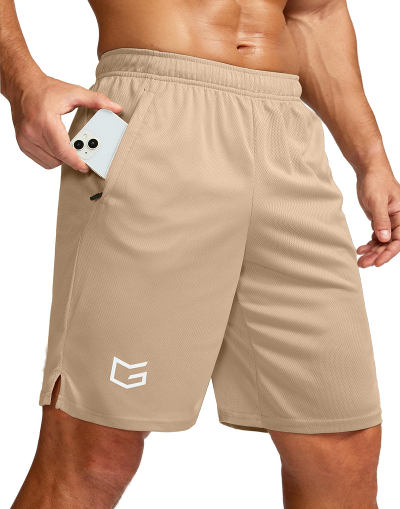 G Gradual Men's 5"/ 7"/ 9" Workout Running Shorts Quick Dry Lightweight Gym Shorts with Zip Pockets