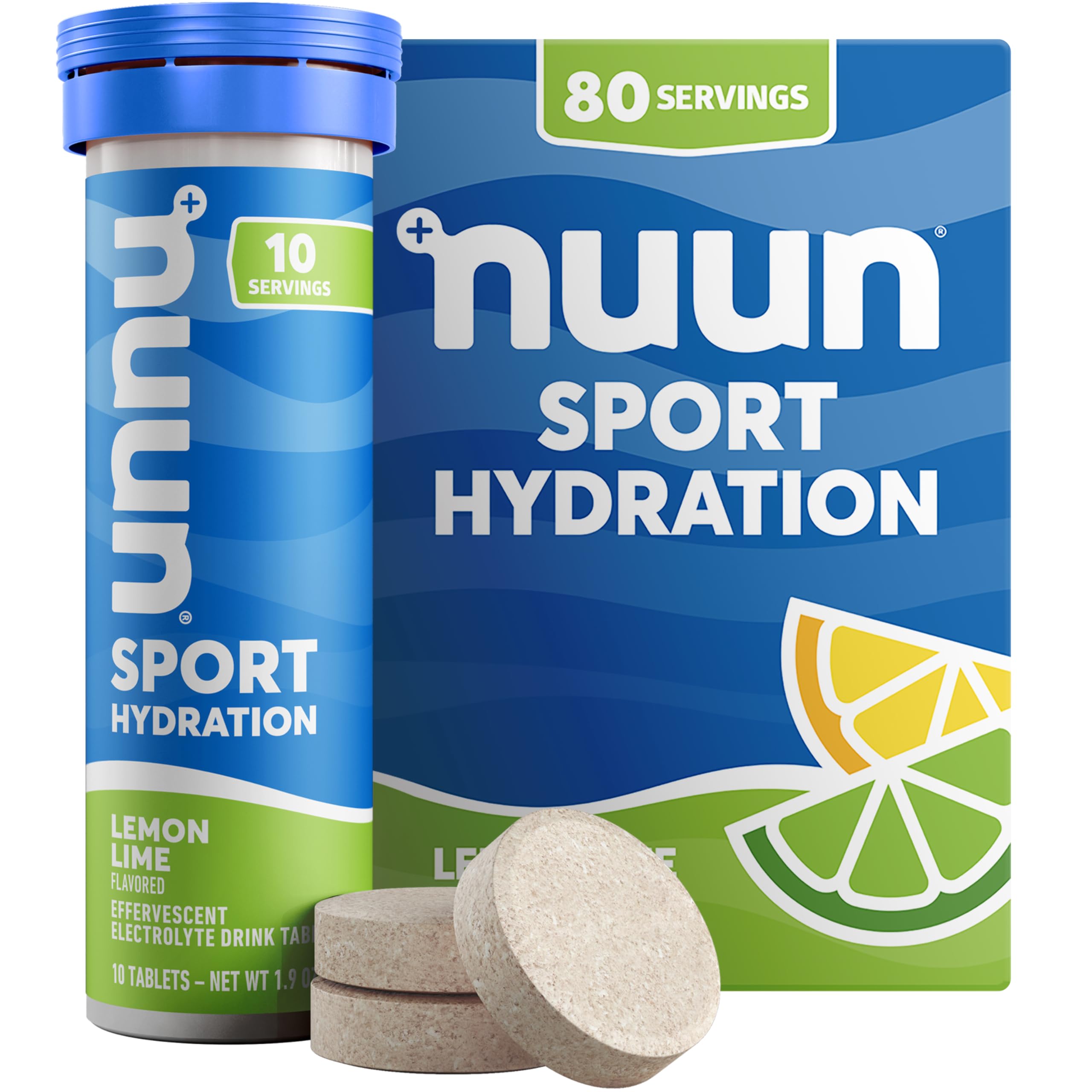Nuun Sport Electrolyte Tablets with Magnesium, Calcium, Potassium, Chloride & Sodium, Gluten Free & Vegan, Tri-Berry, 4 Pack (40 Servings Total)