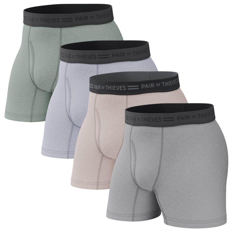 Pair of Thieves Men's Underwear Boxer Briefs - Soft Cotton Boxer Briefs for Men Pack - 4 Pack Tagless Mens Underwear-71