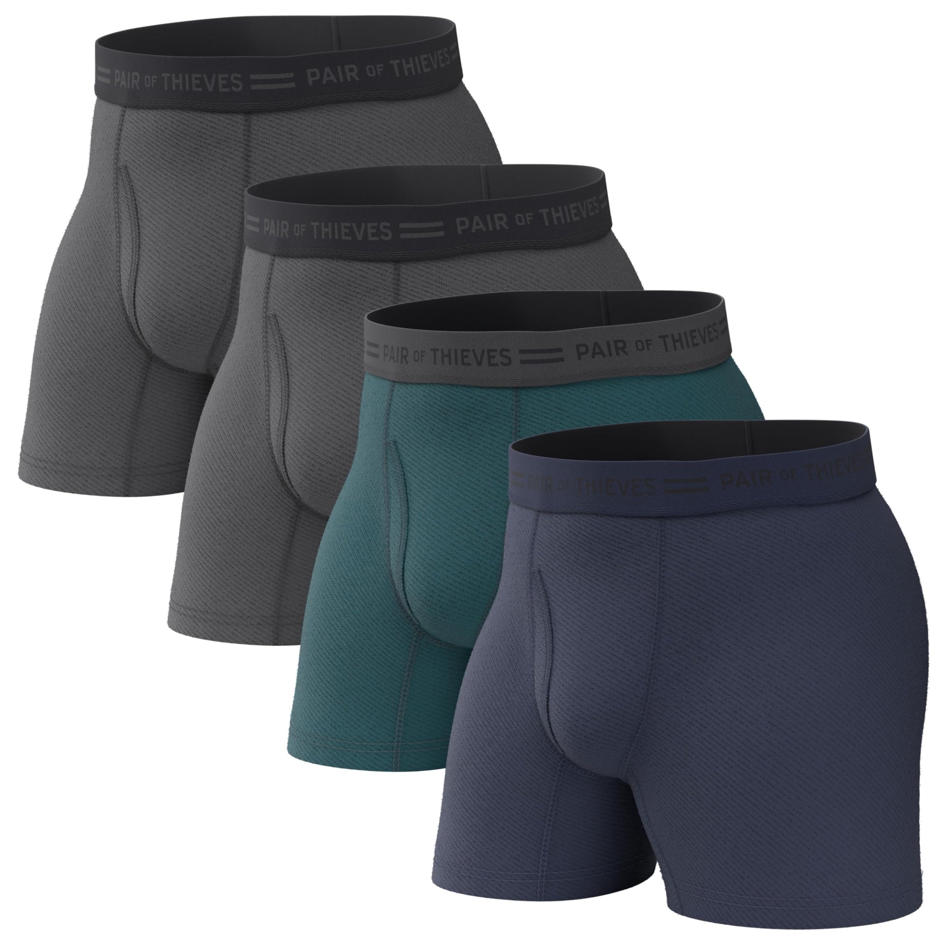 Pair of Thieves Men's Underwear Boxer Briefs - Soft Cotton Boxer Briefs for Men Pack - 4 Pack Tagless Mens Underwear-56
