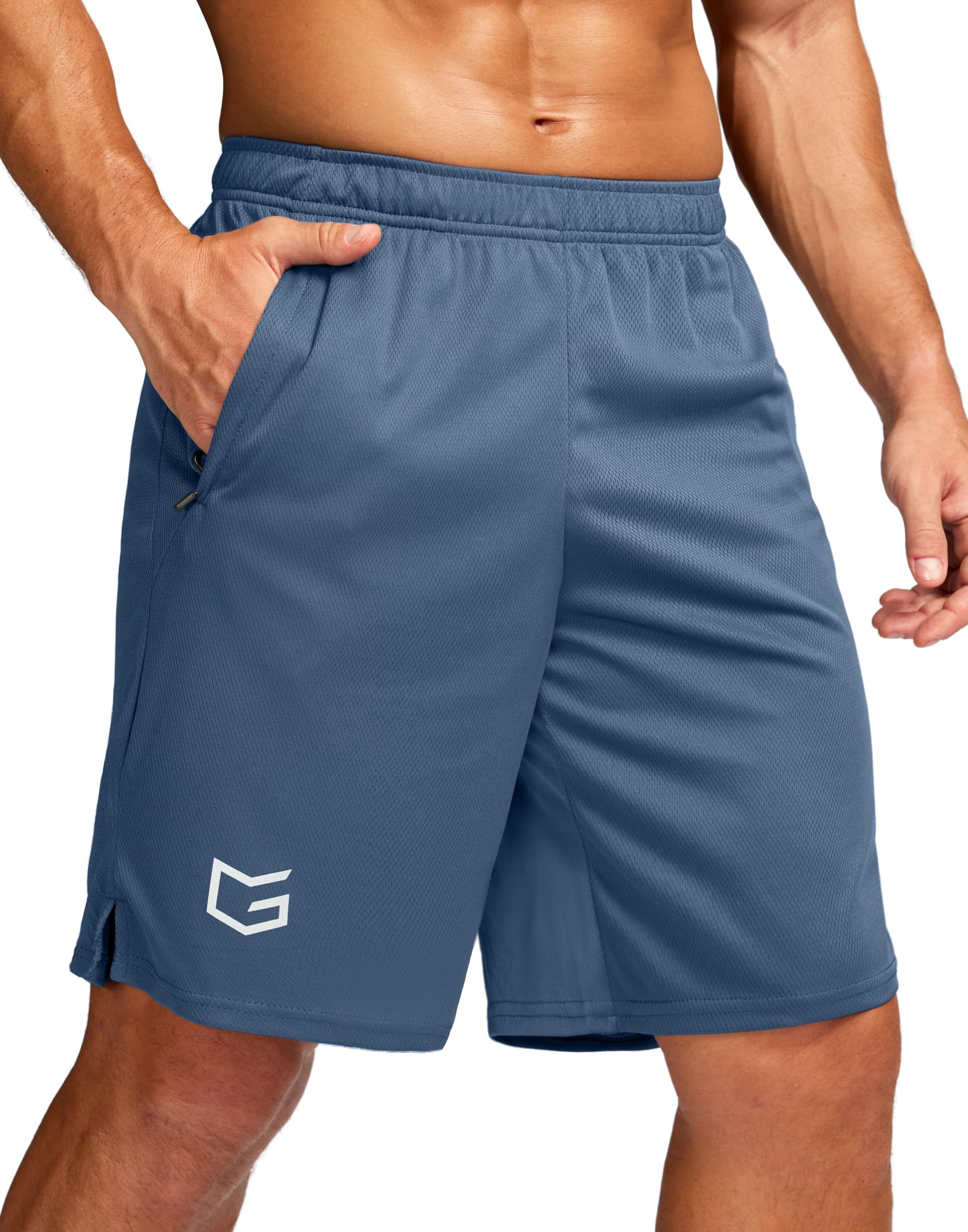 G Gradual Men's 5"/ 7"/ 9" Workout Running Shorts Quick Dry Lightweight Gym Shorts with Zip Pockets