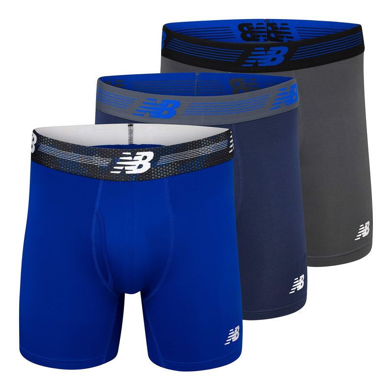 New Balance Men's Performance Boxer Briefs with Fly, Breathable Stretch Underwear, Moisture Wicking, Soft Waistband (3 Pack)-61