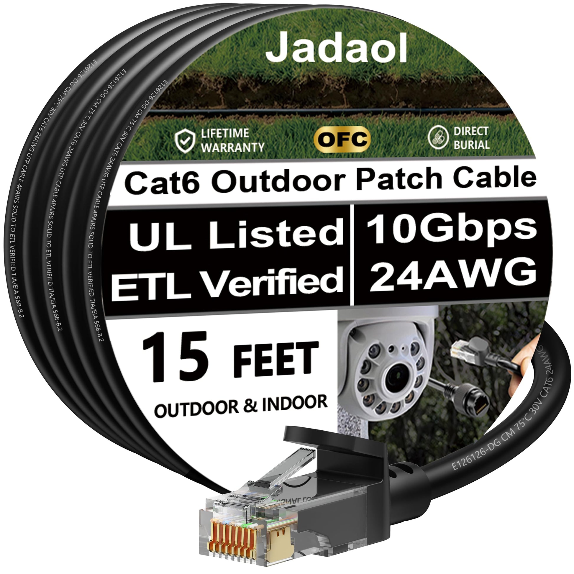 Jadaol Cat 6 Ethernet Cable 50 ft, 10Gbps Support Cat8 Cat7 Network, Flat RJ45 LAN Patch Cable, High-Speed Wired Internet Cable for Router, Modem, Switch, Gaming Consoles, PC, Streaming Devices, White