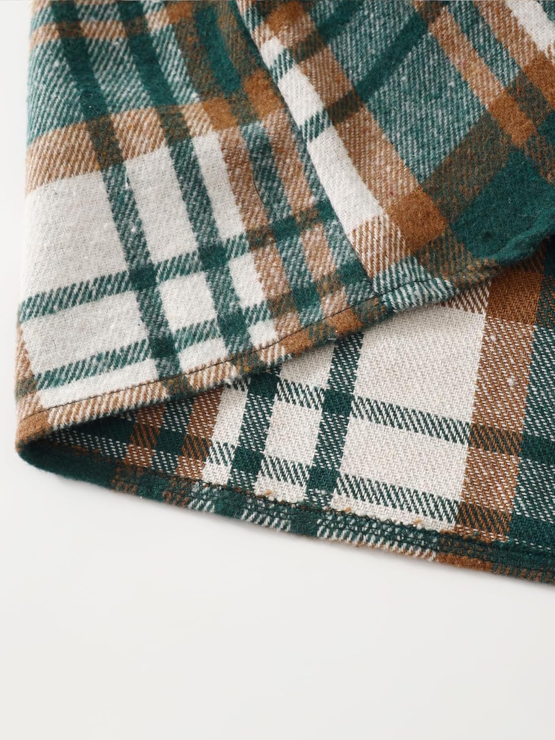 Fdqin 2Pcs Kids Boys Flannel Plaid Shirt Tops Pants Set Hoodie Sweatsuit for Fall Winter Spring Outfits 4-12 Years