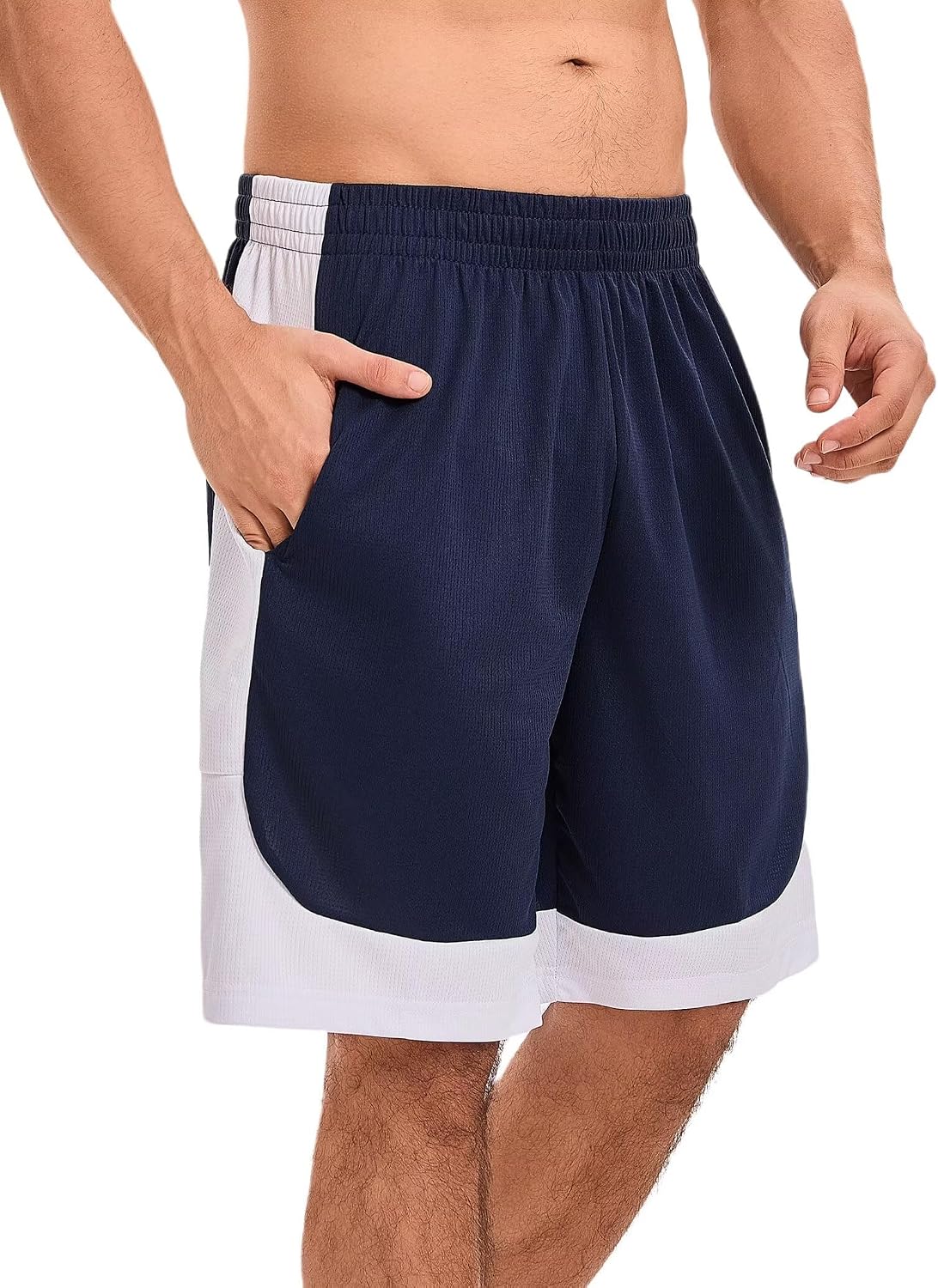 OYGSieg 6 Pack Mens Mesh Athletic Basketball Shorts Gym Shorts with Pockets, Quick Dry Workout Running Shorts Casual for Men