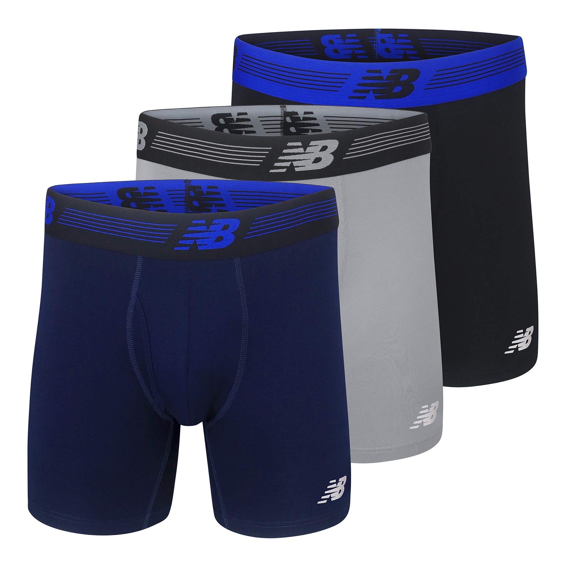 New Balance Men's Performance Boxer Briefs with Fly, Breathable Stretch Underwear, Moisture Wicking, Soft Waistband (3 Pack)-35