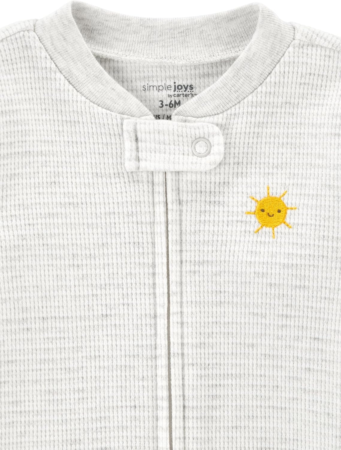 Simple Joys by Carter's unisex-baby 2-way Zip Thermal Footed Sleep and Play, Pack of 2