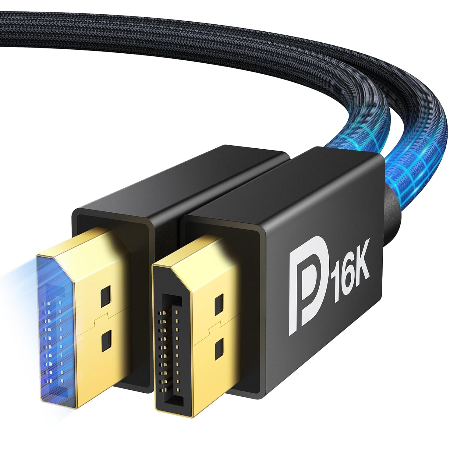 IVANKY 80Gbps Displayport Cable 2.1, 16K DP Cord [16K@60Hz,8K@120Hz,4K@240Hz], Display Port 2.1 Cable Support HDR10, HDCP, DSC 1.2a, for 5090,7900Graphics/PC/TV/Gaming Monitor, 6.6FT