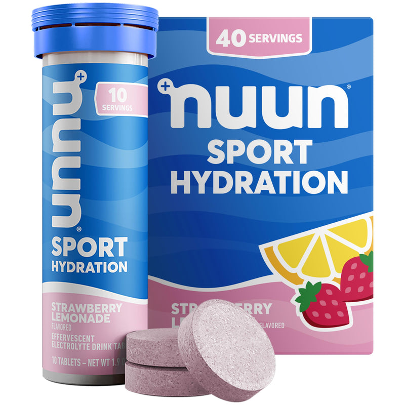 Nuun Sport Electrolyte Tablets with Magnesium, Calcium, Potassium, Chloride & Sodium, Gluten Free & Vegan, Tri-Berry, 4 Pack (40 Servings Total)