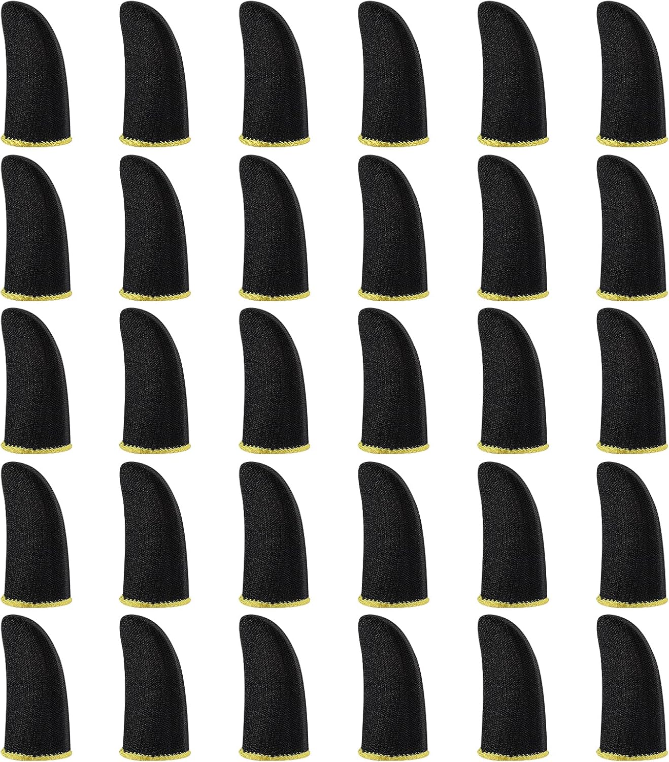 30pcs Gamer Finger Sleeves Carbon Compression Support Thumb Gloves Touchscreen Finger Cover Anti Sweat Mobile Phone Tablet Gaming Stabilizer for All Touchscreen Devices