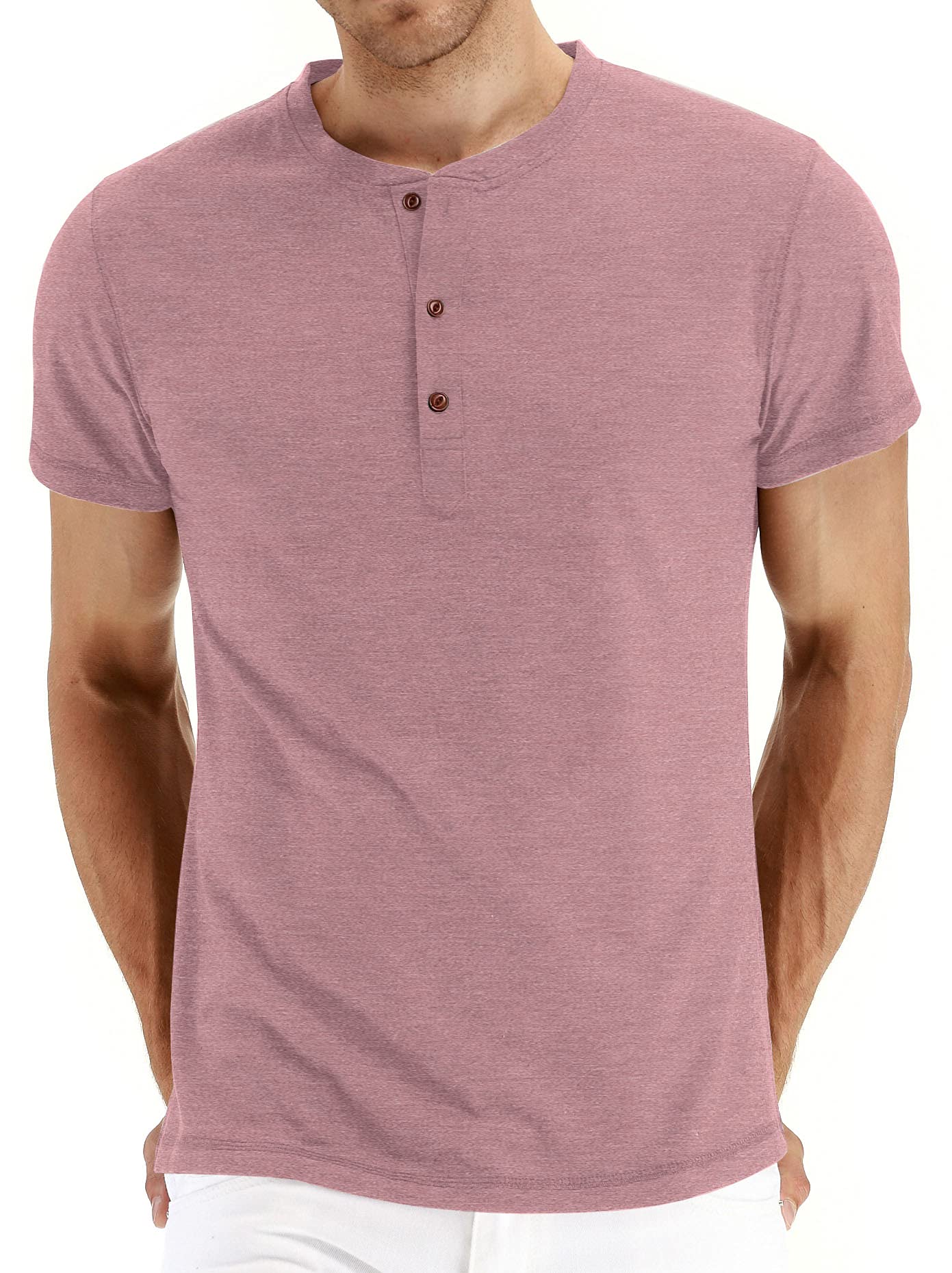 Sailwind Mens Henley Short Sleeve T-Shirt Cotton Casual Shirt