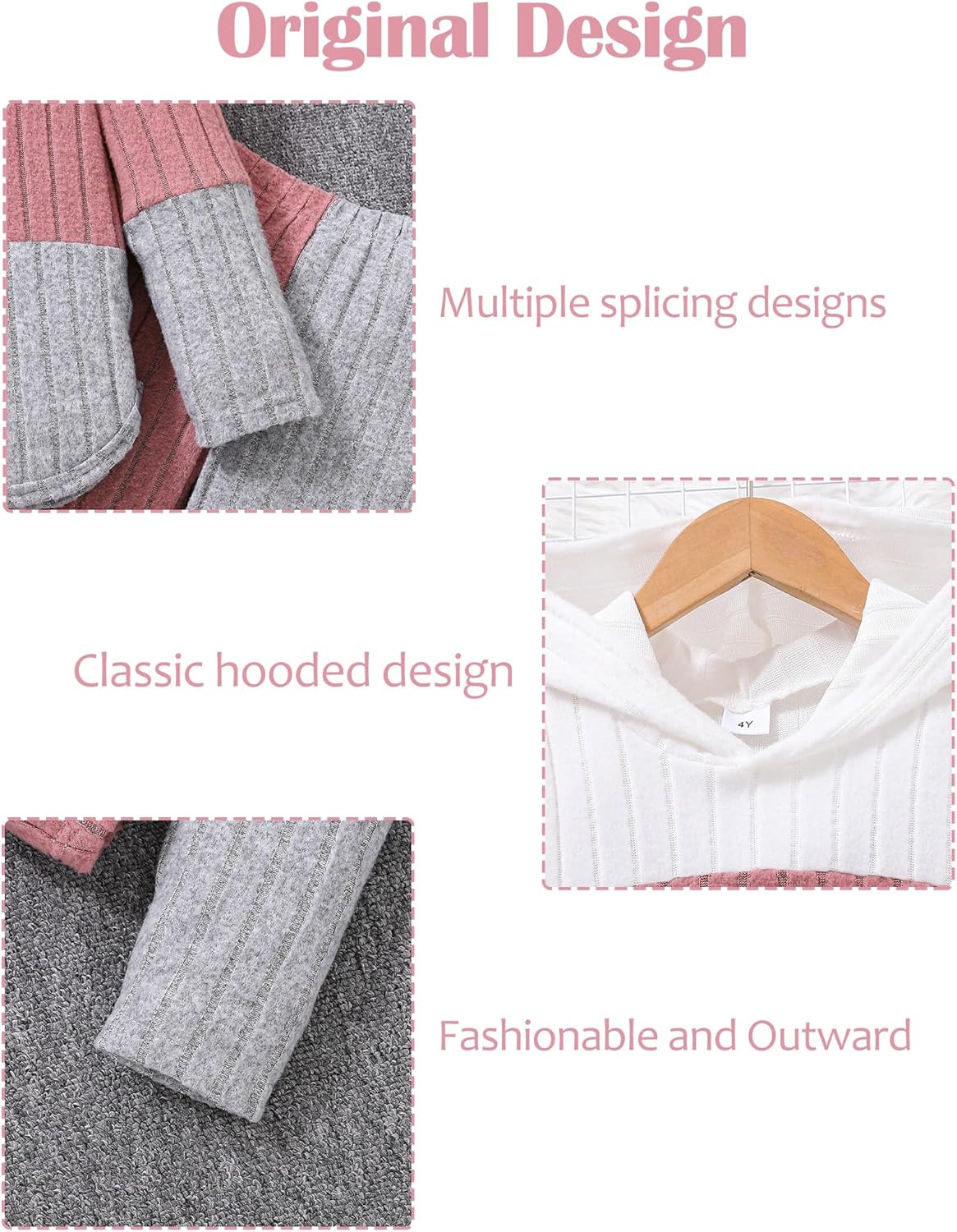 Girls Clothes Fall Girl Outfits 2Pcs Hoodie Pullover Sweatshirt+Pant+Leggings Winter Set for Size 4-8 Years Little Girls