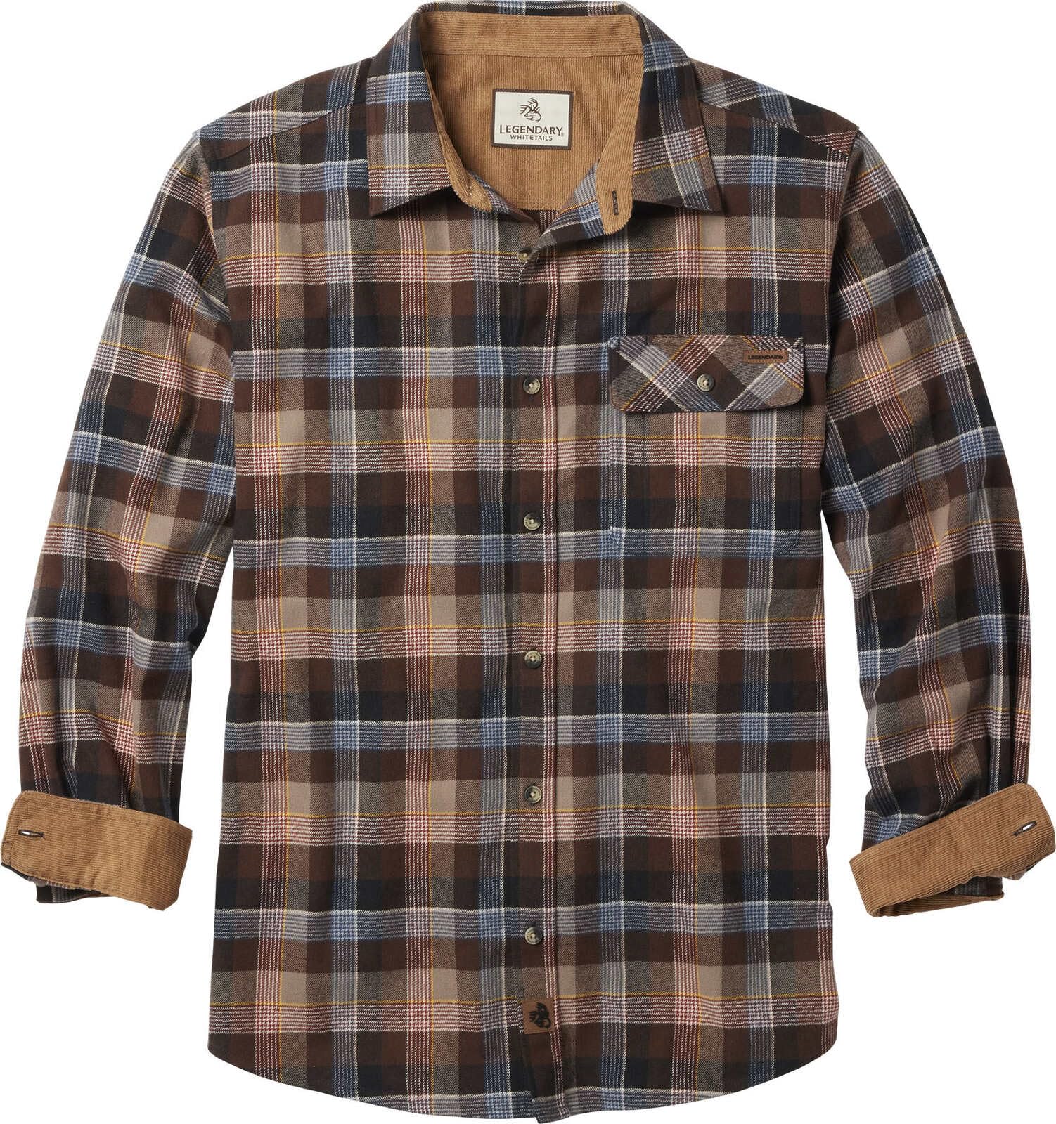 Legendary Whitetails Men's Flannel Shirt Long Sleeve Button Down 100% Cotton-47