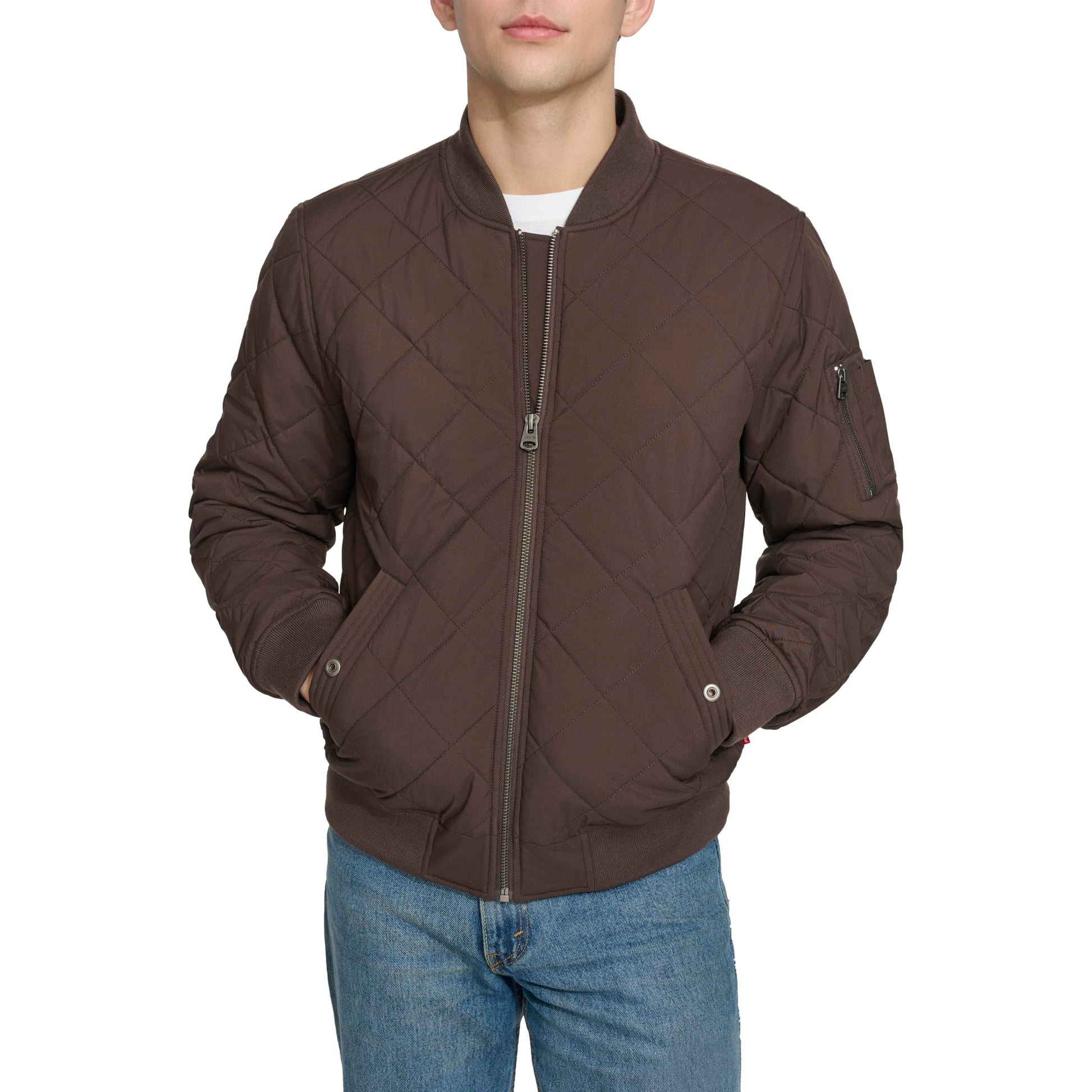 Levi's mens Diamond Quilted Bomber Jacket-55