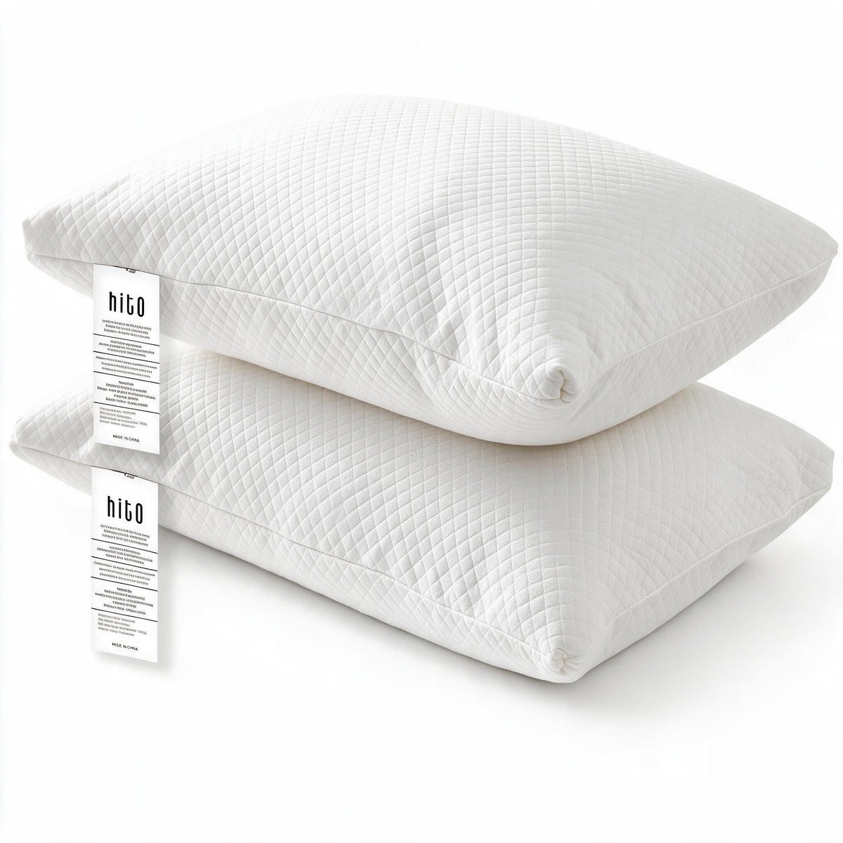 HITO 12x20 Pillow Inserts (Set of 2)- 100% Cotton Covering Down Alternative Throw Pillows White for Couch Bed Sofa