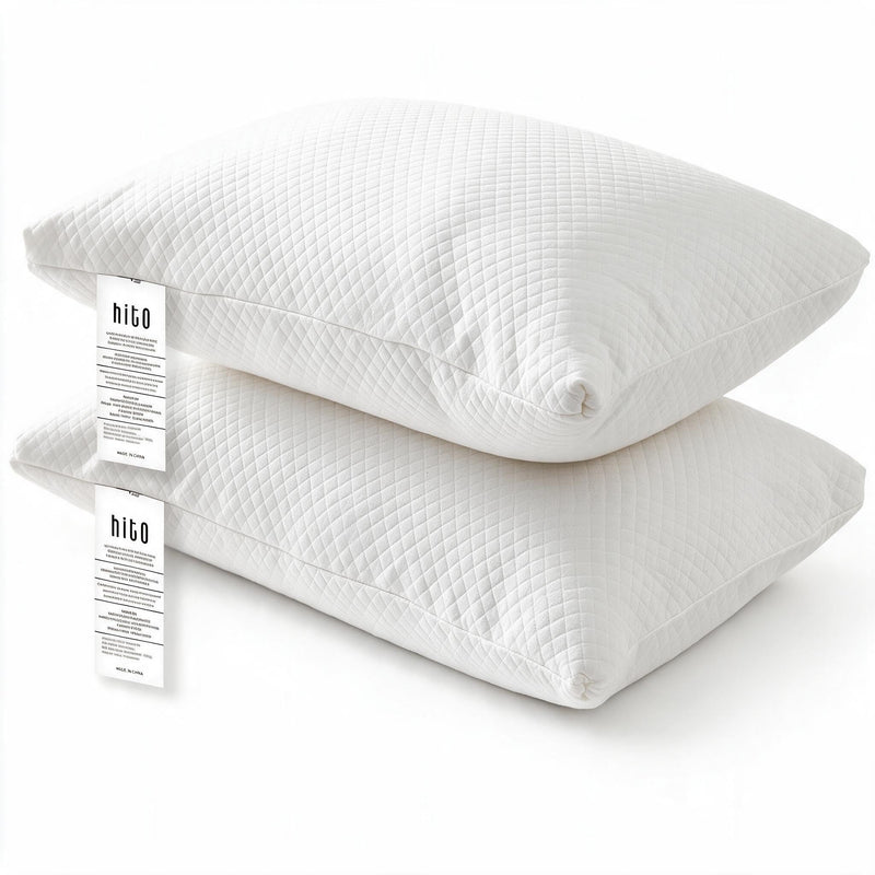 HITO 12x20 Pillow Inserts (Set of 2)- 100% Cotton Covering Down Alternative Throw Pillows White for Couch Bed Sofa