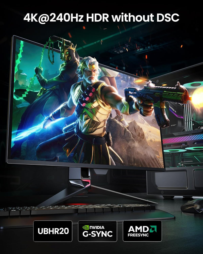 Silkland 80Gbps DisplayPort Cable 2.1 6.6FT/2M [VESA Certified], [8K@240Hz, 4K@540Hz 360Hz 240Hz] DP 2.1 Cable 16K, DP80 HDR DSC Display Port Cord Compatible FreeSync Gaming Monitor 5090 9070XT,S1334