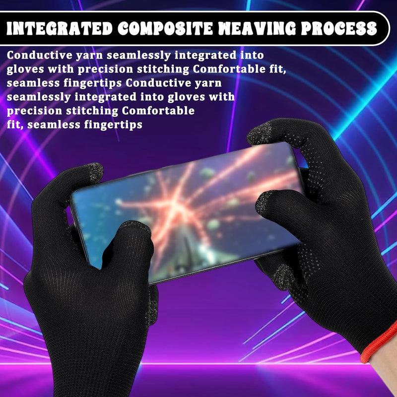 Anti-Sweat Breathable Mobile Finger Sleeve, Mobile Game Gloves, Ultra-Thin Mobile Gaming Gloves for Sweaty Hands, Cold Hands, High-Ranking Players Mobile Game Streamer