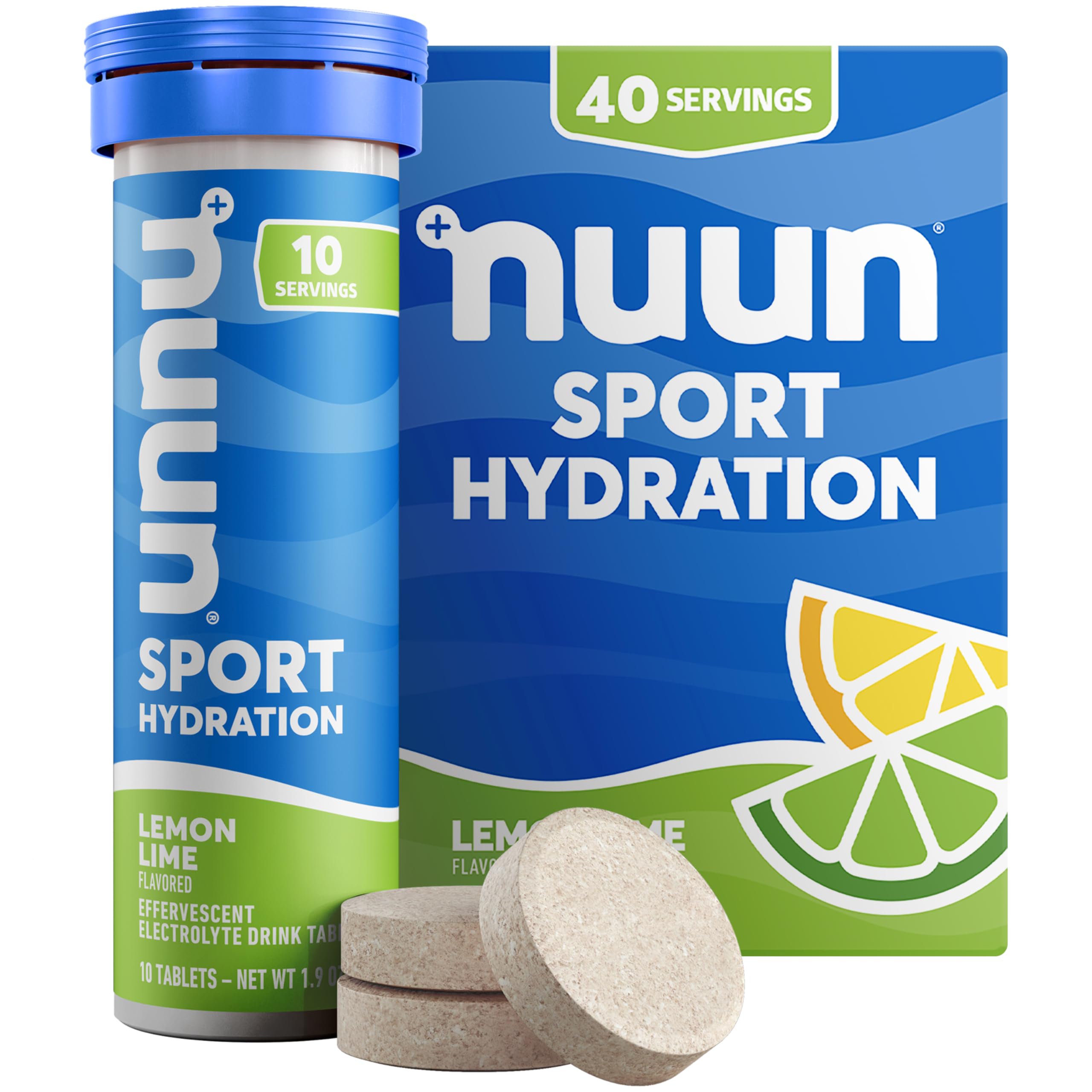 Nuun Sport Electrolyte Tablets with Magnesium, Calcium, Potassium, Chloride & Sodium, Gluten Free & Vegan, Tri-Berry, 4 Pack (40 Servings Total)