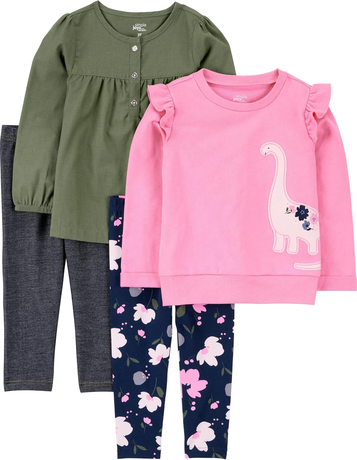 Simple Joys by Carter's girls 4-piece Playwear Set