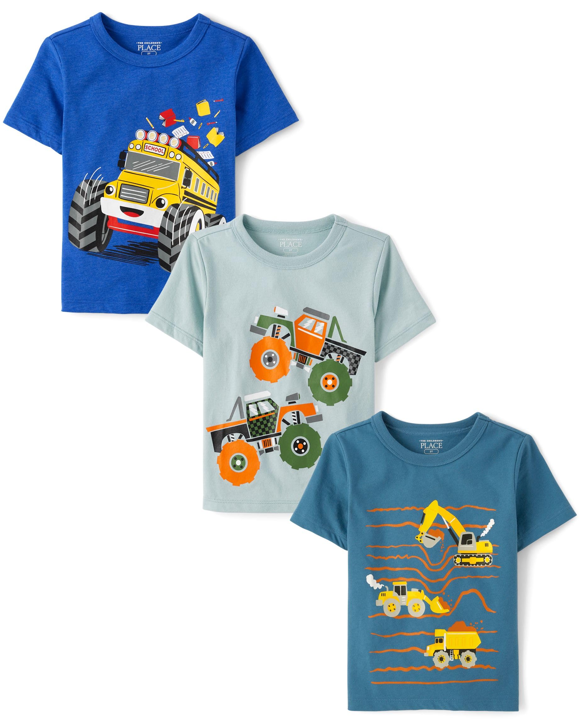 The Children's Place Baby Boys' Graphic T-Shirts (3-Pack)-46