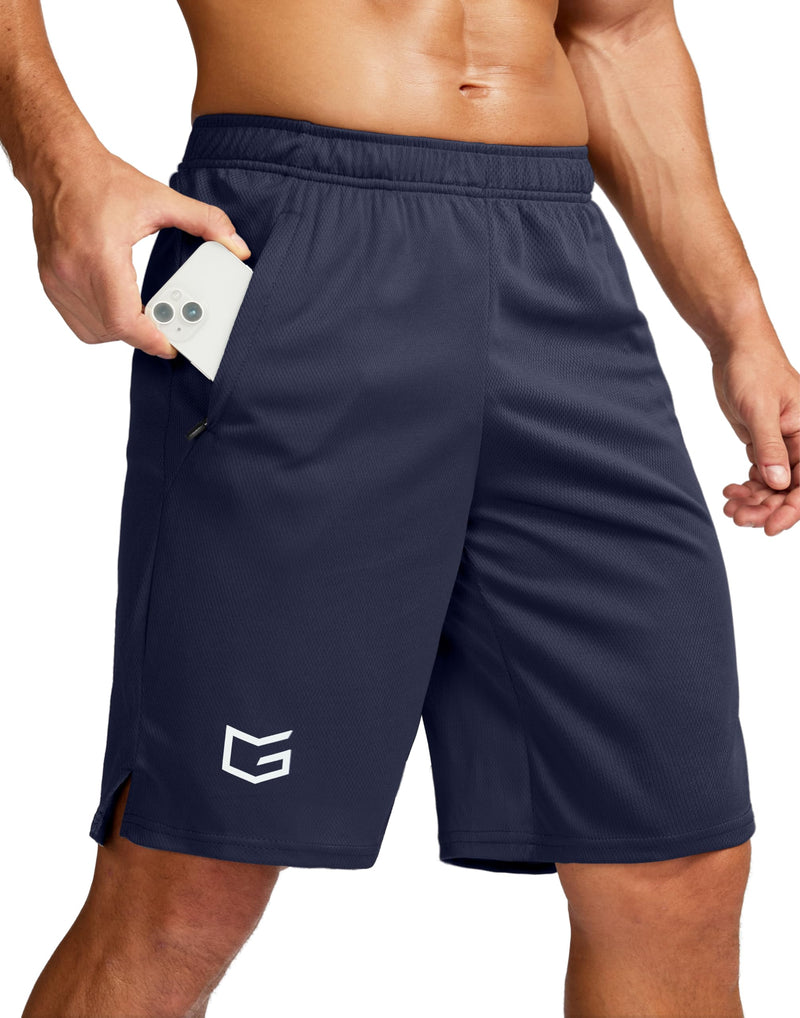 G Gradual Men's 5"/ 7"/ 9" Workout Running Shorts Quick Dry Lightweight Gym Shorts with Zip Pockets