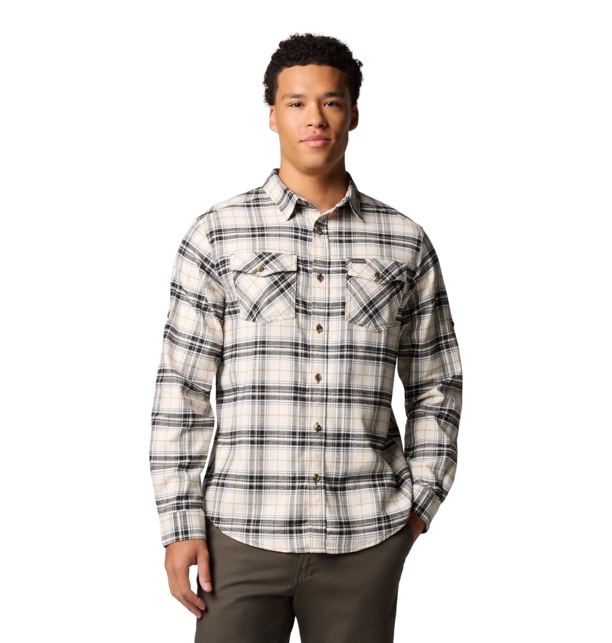 Columbia Mens Bearmouth Springs Roll Up Long Sleeve Flannel Shirt-14