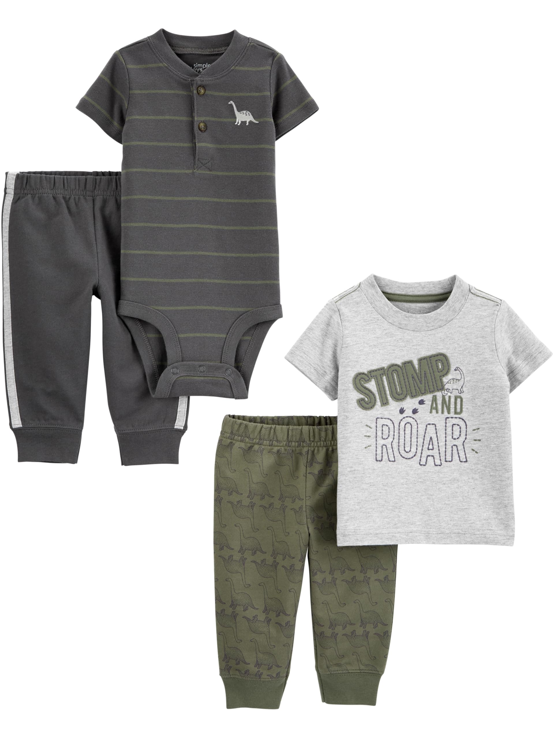 Simple Joys by Carter's baby-boys 4-piece Bodysuit, Top, and Pant Set