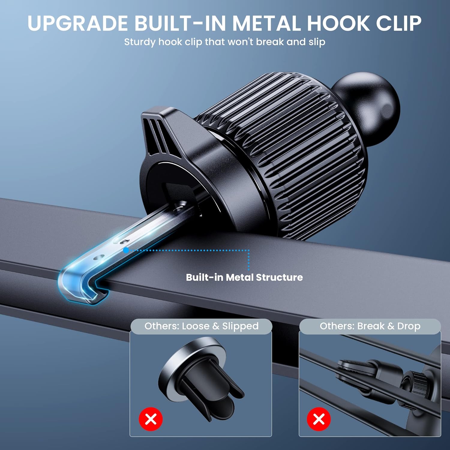 Phone Mount for Car Holders Cell Phon Holder Hands Free Phone Stand for Car Vent Automobile Mount Fit iPhone Android Smartphoe Universal Camera Mount Stabilizers