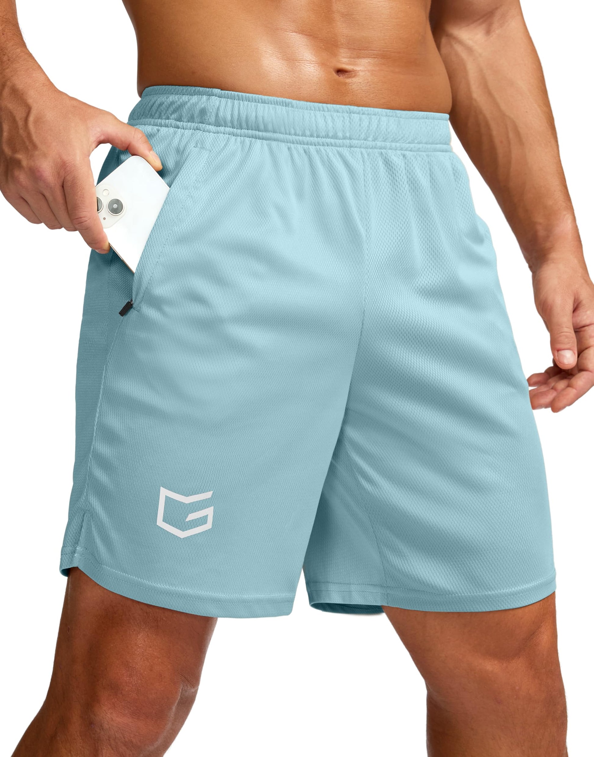 G Gradual Men's 5"/ 7"/ 9" Workout Running Shorts Quick Dry Lightweight Gym Shorts with Zip Pockets