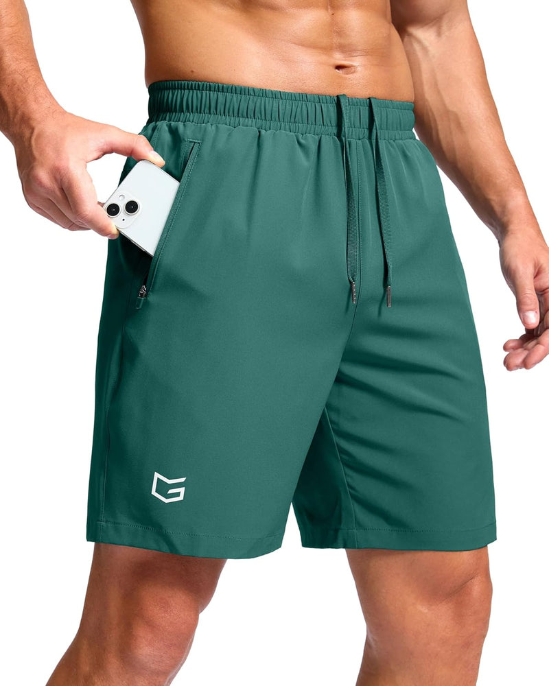 G Gradual Men's Athletic Running Shorts with Zipper Pockets Quick Dry 7"/ 5"/ 9" Workout Gym Shorts for Basketball Hiking-62