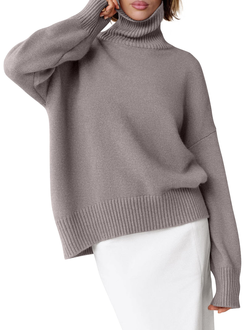 ANRABESS Womens Turtleneck Sweaters Oversized Chunky Long Sleeve Knit High Low Hem Pullover Top 2025 Fall Winter Fashion-58