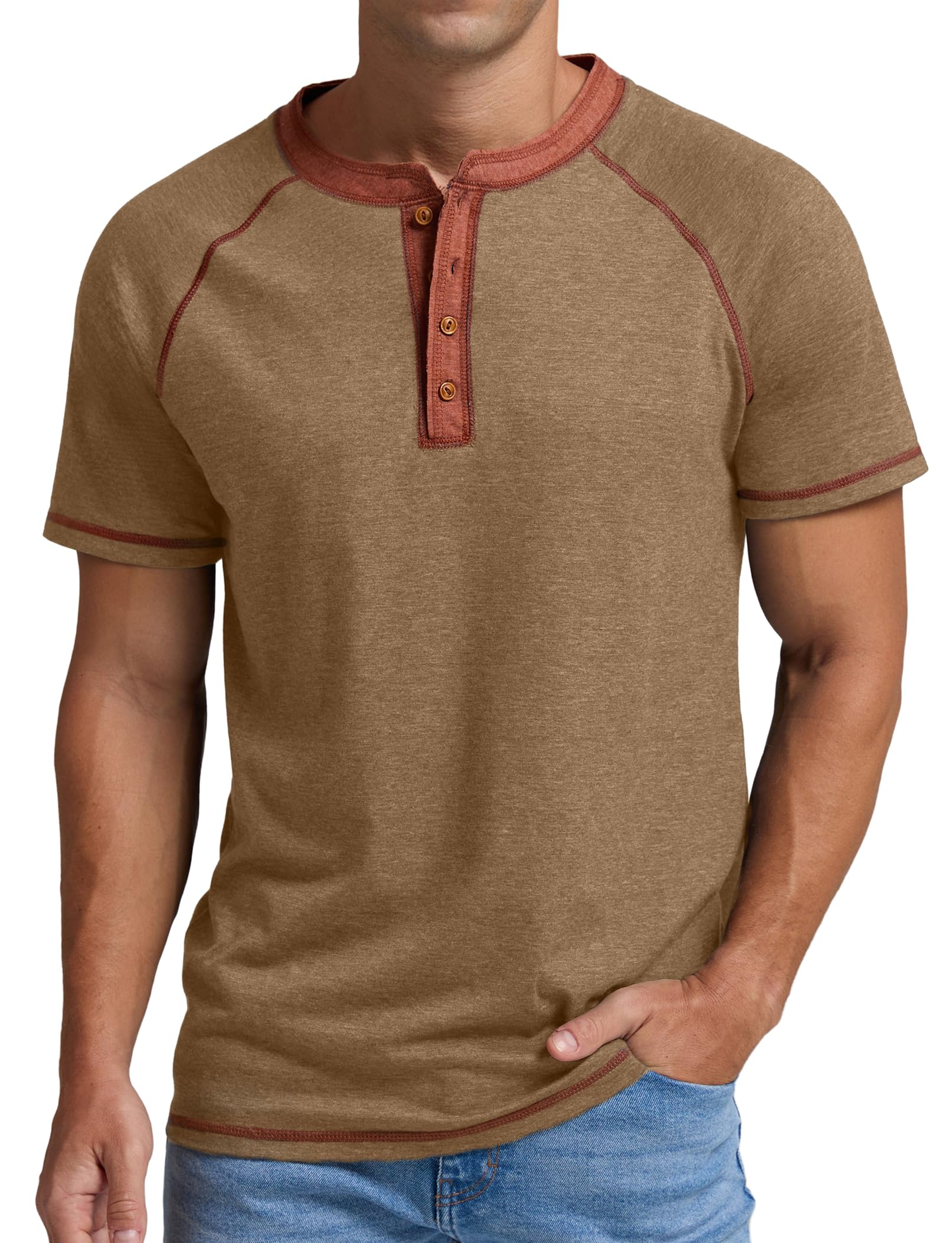 Sailwind Mens Henley Long/Short Sleeve T-Shirt Cotton Casual Shirt