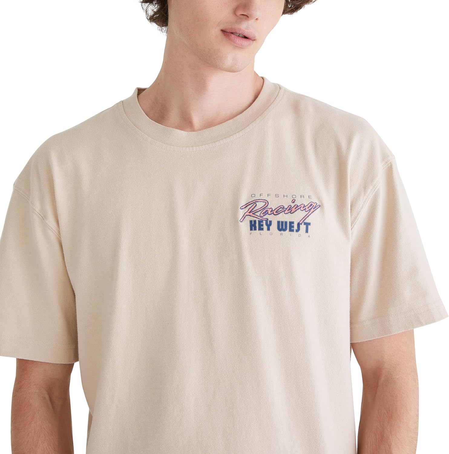Aeropostale Men's Heavy Weight Boxy Crew Neck Short Sleeve Graphic T-Shirt