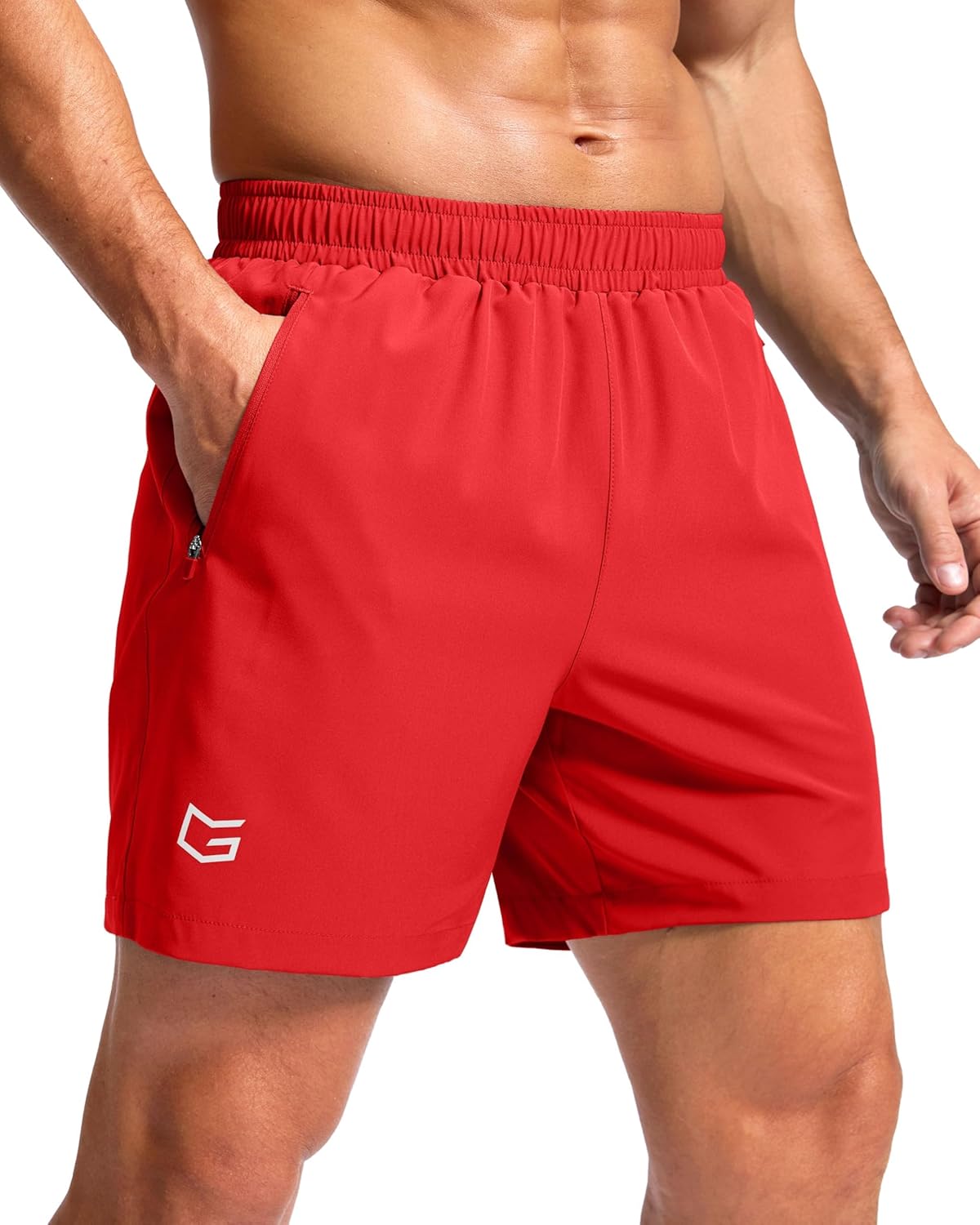 G Gradual Men's Athletic Running Shorts with Zipper Pockets Quick Dry 7"/ 5"/ 9" Workout Gym Shorts for Basketball Hiking-88