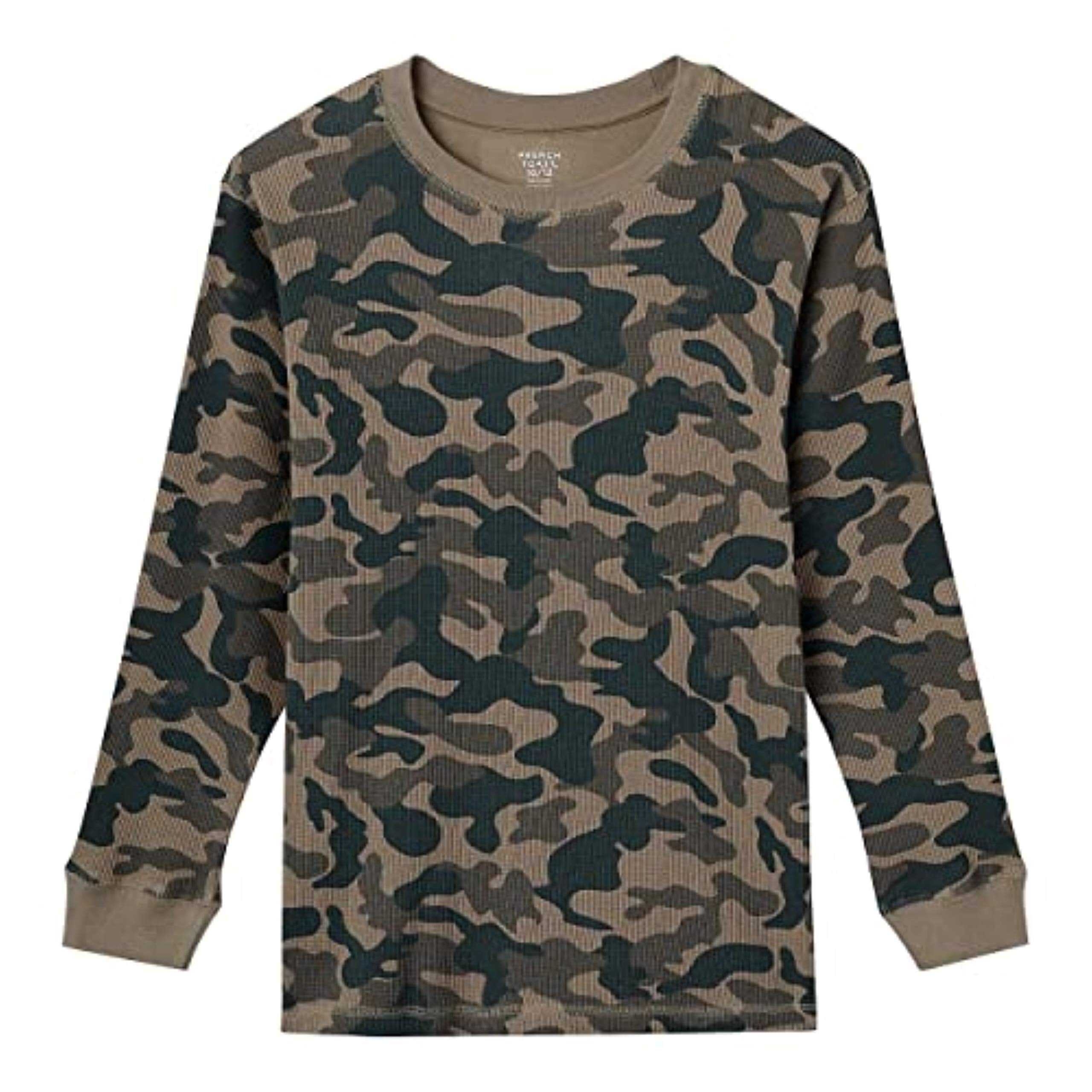 French Toast Boys Long Sleeve Thermal Waffle Tee T-Shirt White