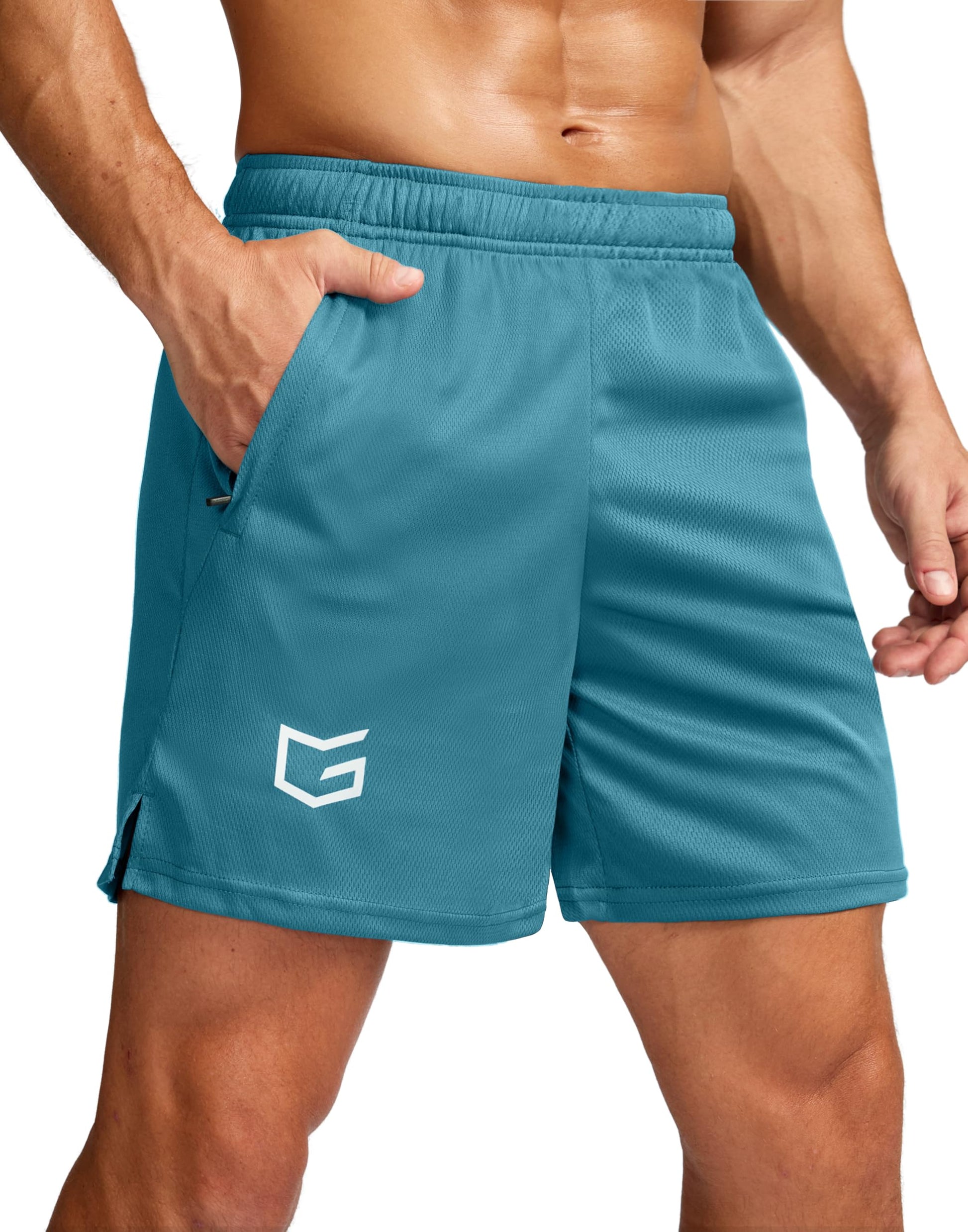 G Gradual Men's 5"/ 7"/ 9" Workout Running Shorts Quick Dry Lightweight Gym Shorts with Zip Pockets